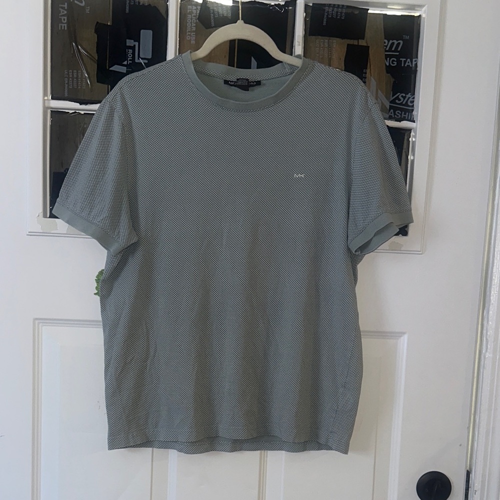 Michael Kors Gray Patterned Short Sleeve Tee